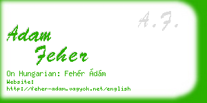 adam feher business card